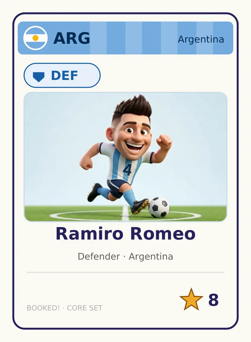 Ramiro Romeo, Argentina defender card