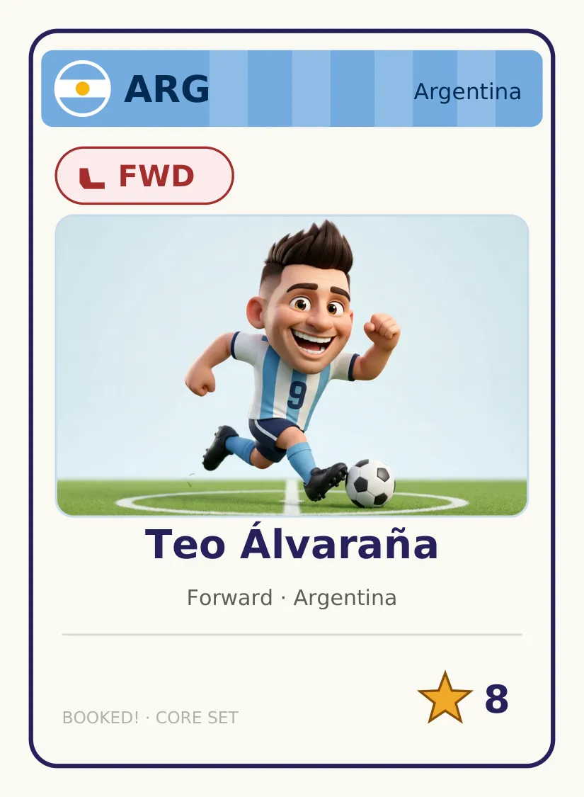 Teo Álvaraña, Argentina forward card
