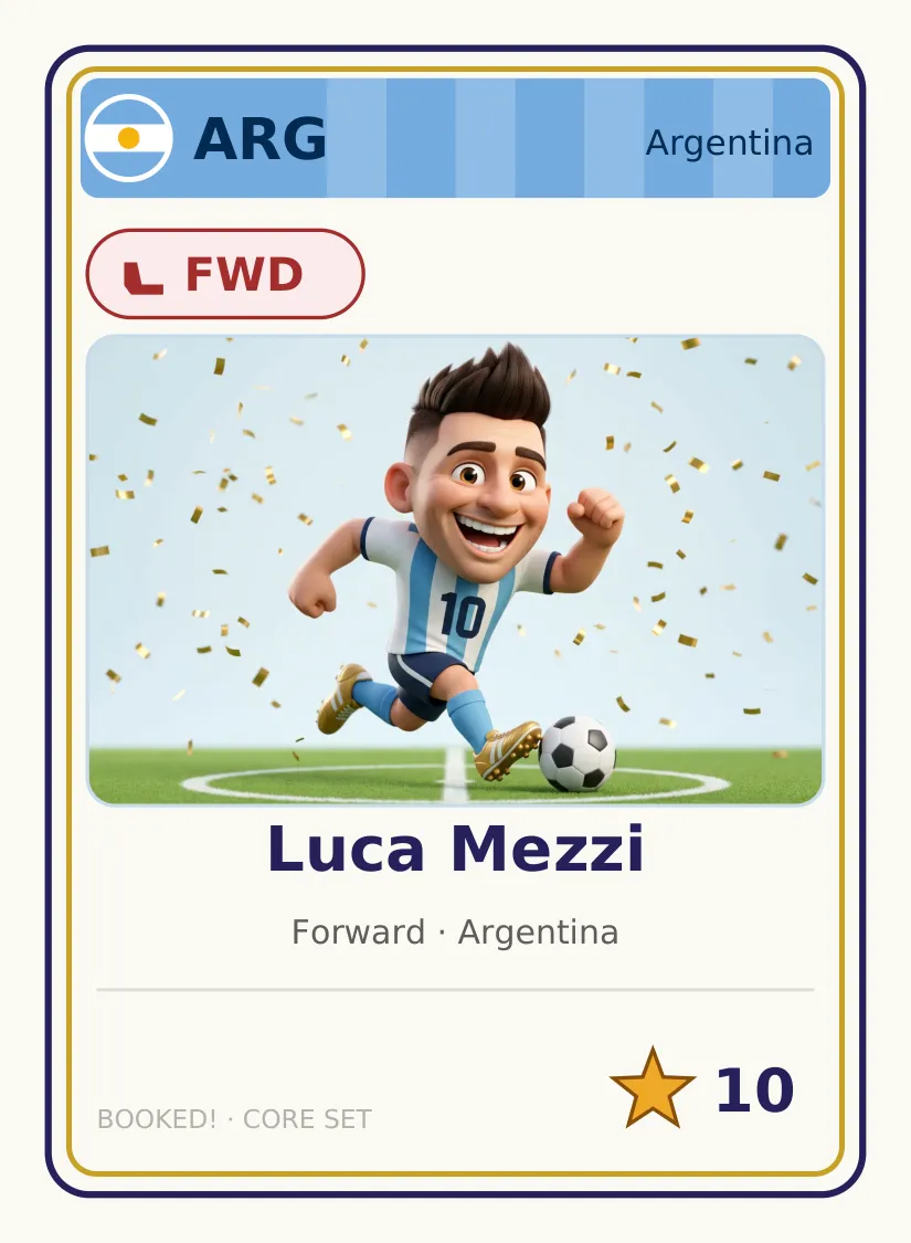 Luca Mezzi, Argentina star forward card — Core Set