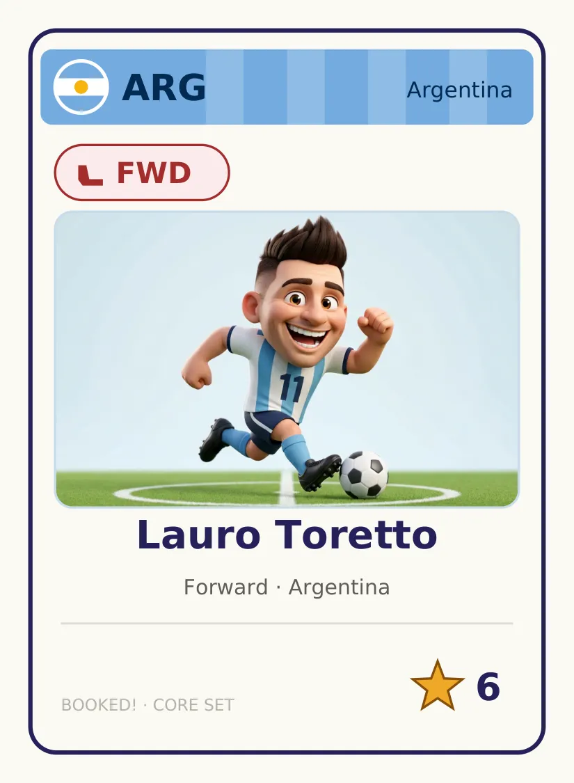 Lauro Toretto, Argentina forward card