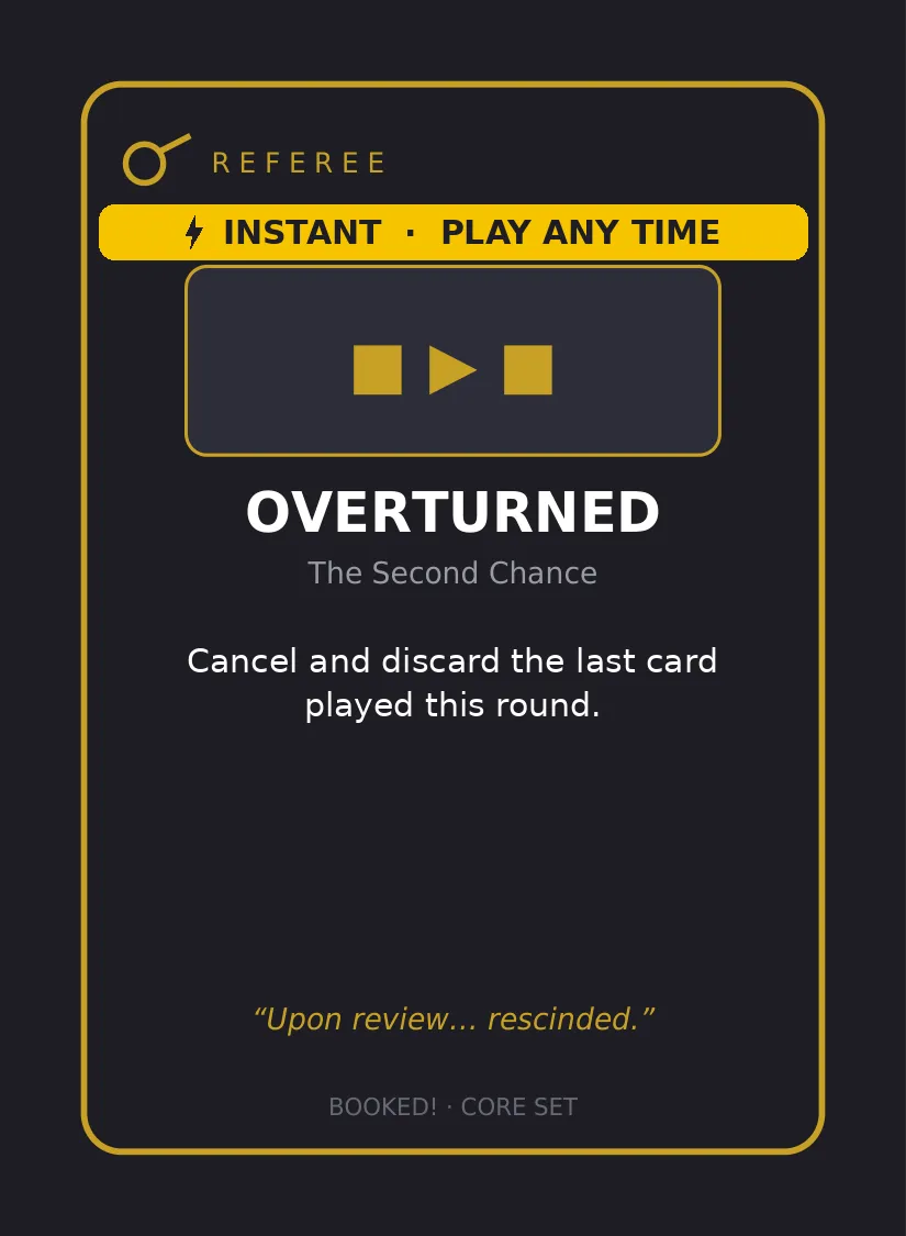 OVERTURNED referee card
